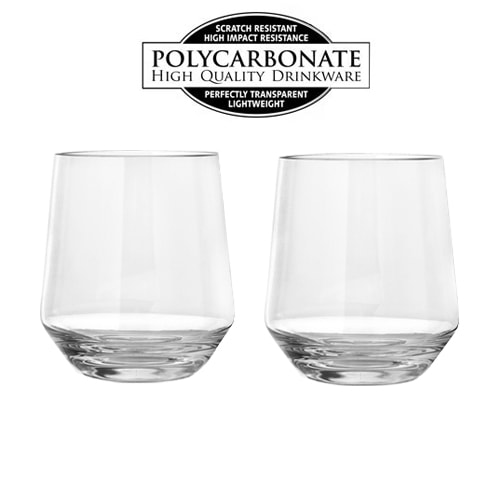 Lot de 2 verres  eau polycarbonate 30cl 