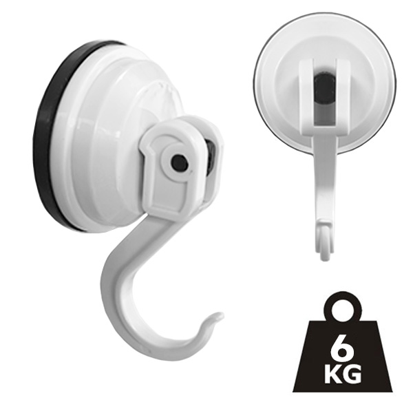 avis sur Lot de 2 crochets  ventouse 58 mm
