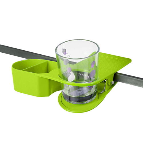 Pince porte-verre + bac Verte