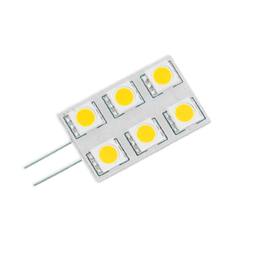 Ampoule 6 LED G4 84 Lumens 1,3W plate pour Campingcar Caravane