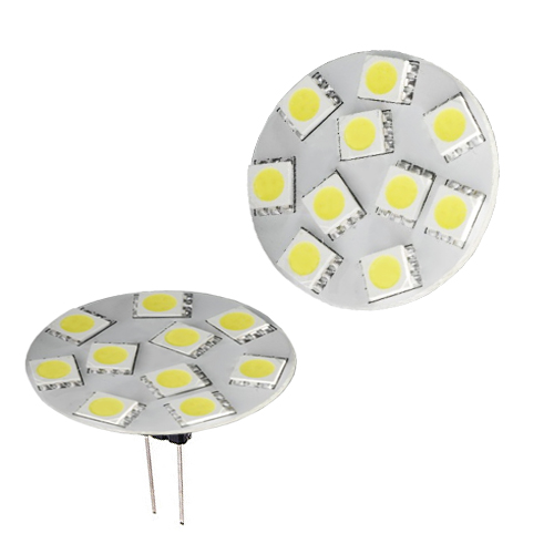 Ampoule 10 LED G4 140 Lumens 2W ronde Ø30mm pour Campingcar Caravane