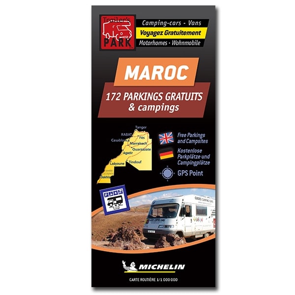 Carte MAROC Parkings gratuits et Campings