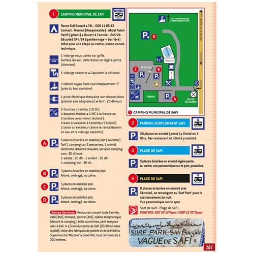 Guide MAROC des Aires et Campings  parkings jours et nuits