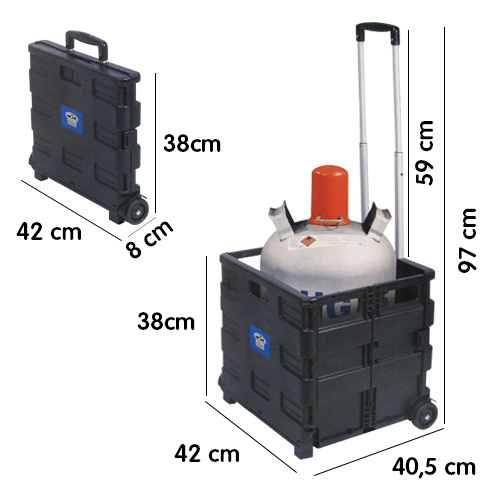 Caisse de transport Pliante 35 kg  roulettes