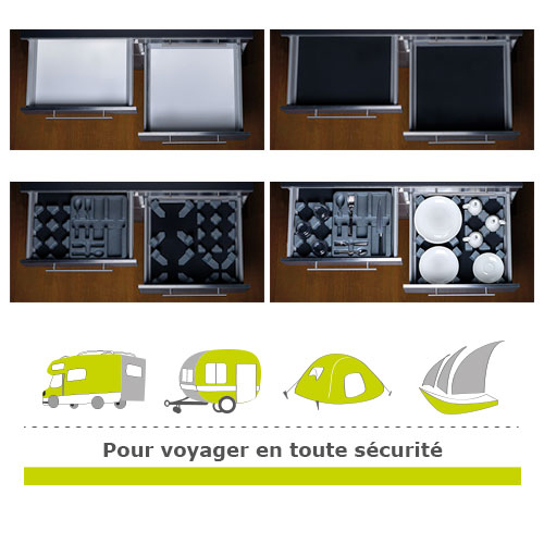 Système de rangement d'assiettes PUR VARIO - Camping-car