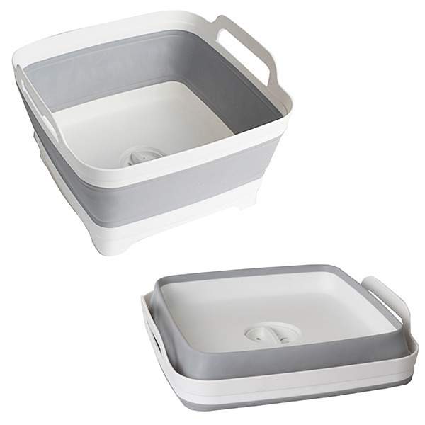 Bassine pliable silicone avec bonde 9L Brunner 