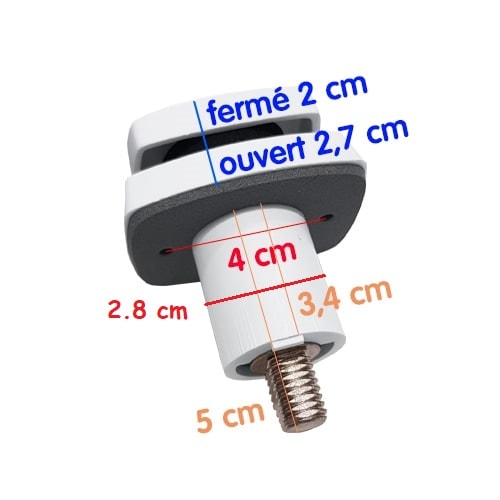 Serrure monopoint encastrable pour porte camping-car caravane