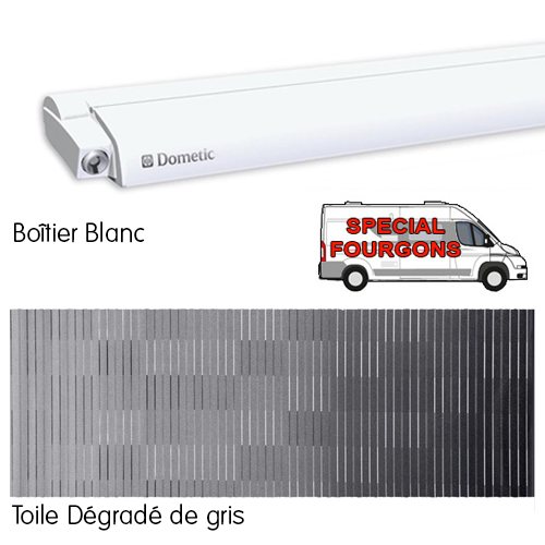 Store Dometic PR2000 3m75 avec fixations Ducato aprs 2007 BLANC