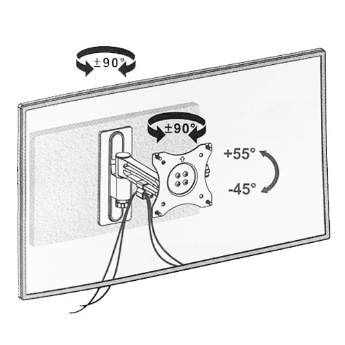 Support TV VESA 75/100 2 articulations Antarion