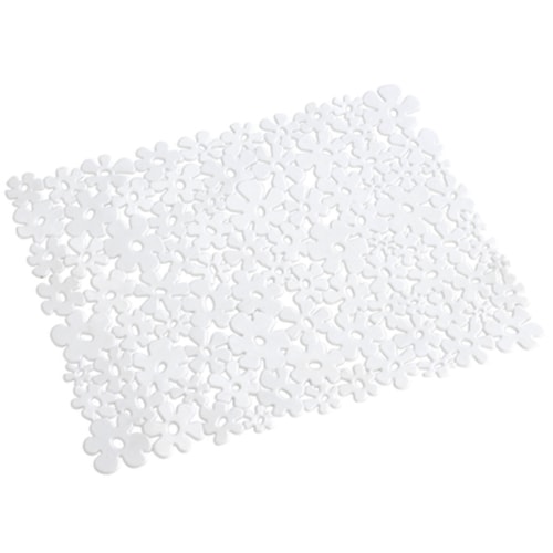 ID Mat 323230 Fleurs Tapis Fond d'Évier PVC Transparent 32 x 32 x