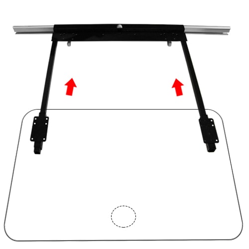 Mécanisme coulissant pour Rallonge de table sur paroi Camping-car