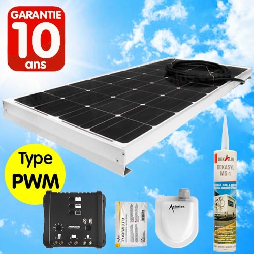 Kecheer Panneau solaire 12V portable,kit de panneau solaire module monocristallin,Panneaux solaires monocristallins pour camping car,voiture,cabine 
