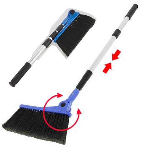 Balai télescopique BROOM avec pelle 61 à 132cm - Camping-car Bateau