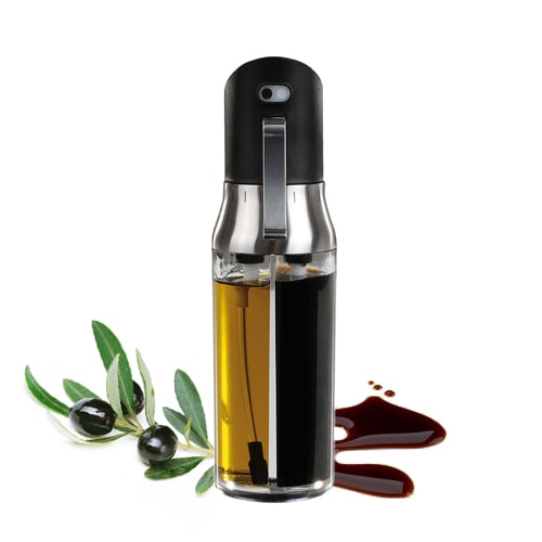 Pluvérisateur d'Huile 2 en 1, Vaporisateur d'olive Bouteille, Spray Huile  Cuisine Verre, Distributeur Olive et de Vinaigre avec Échelle, Qualité  Alimentaire Vaporisateur d'huile 