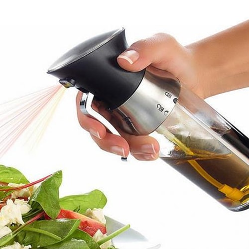 Verre pulvérisateur d'huile pour la cuisson Spray d'huile d'olive,  Distributeur de vinaigre et d'huile, salade, grill, pâtes (2 pièces)
