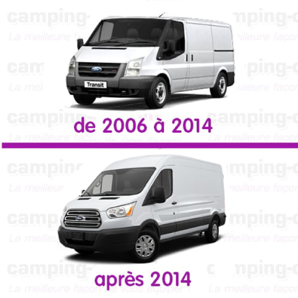 Coques r�tros Noires HTD Camping-Car Ford Transit de 2006 � 2013