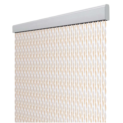 Rideau de porte STRING 60 x 190 cm Beige/Blanc