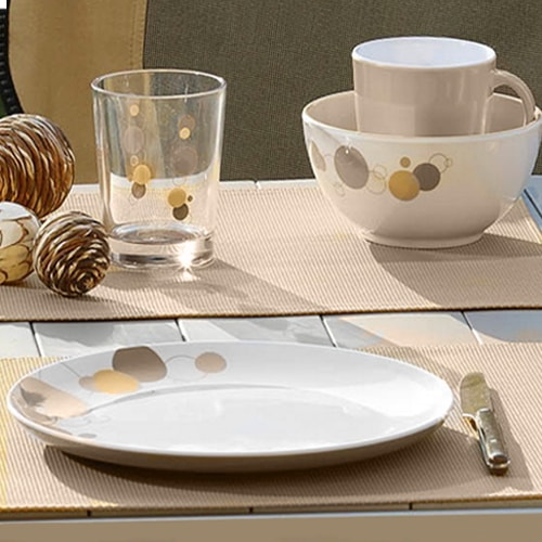 Lot de vaisselle Mlamine PEPITA anti-drapant