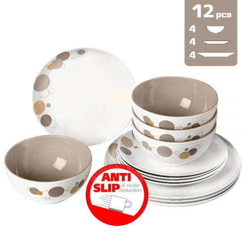 Lot de vaisselle Mlamine PEPITA anti-drapant