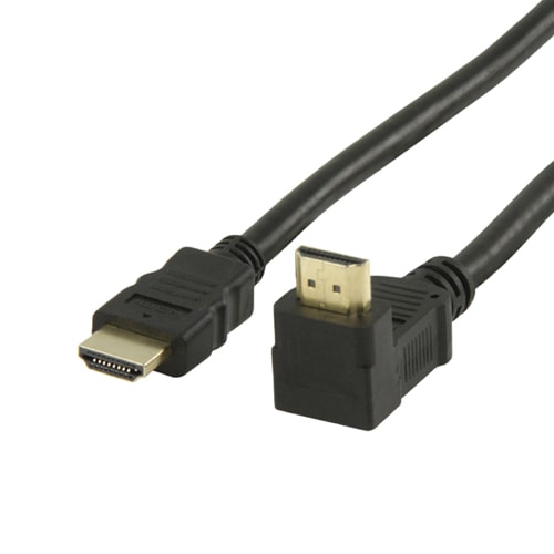 Cble HDMI 2m coud/droit avec ethernet