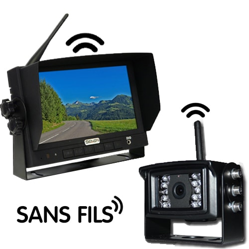 Caméra de recul LCD SENON 120° 18 LED IR Vision nocturne - Camping-car