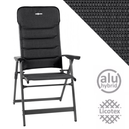 M L Camping Brunner beinauflage Uni à Chaise Pliante Chaise de camping aravel 3d Black S