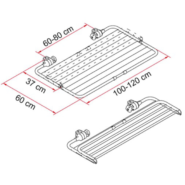 Schoir de porte-vlos Fiamma Easy Dry