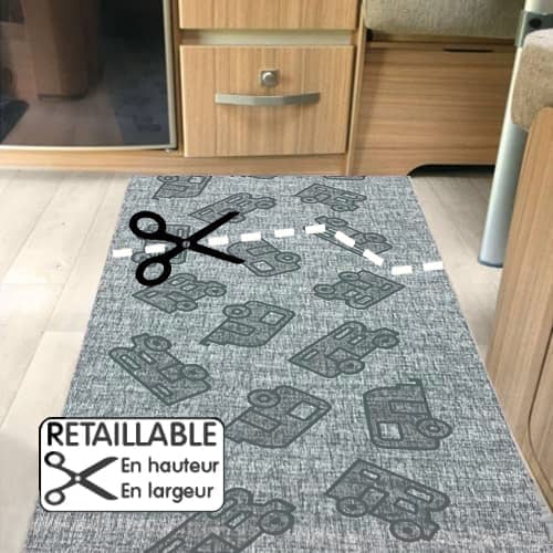 avis sur Tapis Retaillable Runner Camping 150 x 51,5 cm Gris