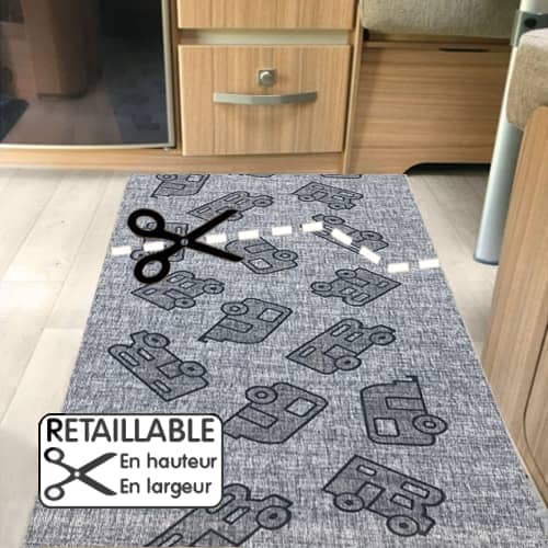 avis sur Tapis Retaillable Runner Camping 500 x 51,5 cm Gris