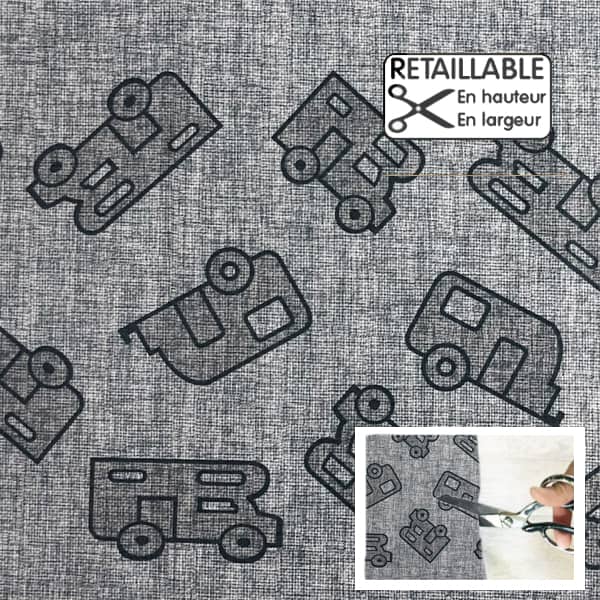 Tapis Retaillable Runner Camping 500 x 51,5 cm Gris