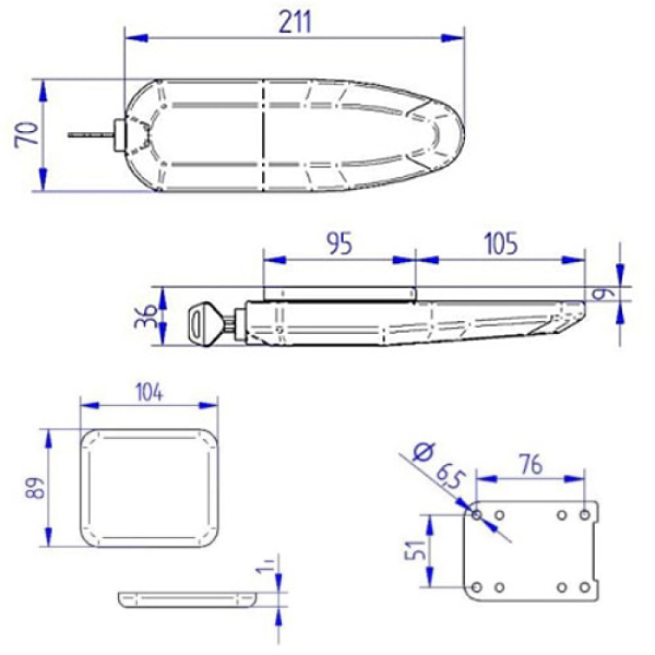 Serrure Universal Lock Thule Blanc - Lot de 2