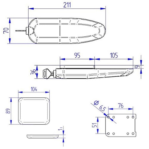 Serrure Universal Lock Thule Blanc - Lot de 2