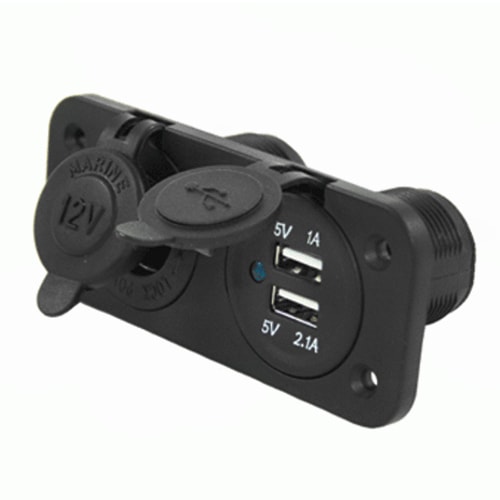 avis sur Socle avec prise 12V et 2 USB 