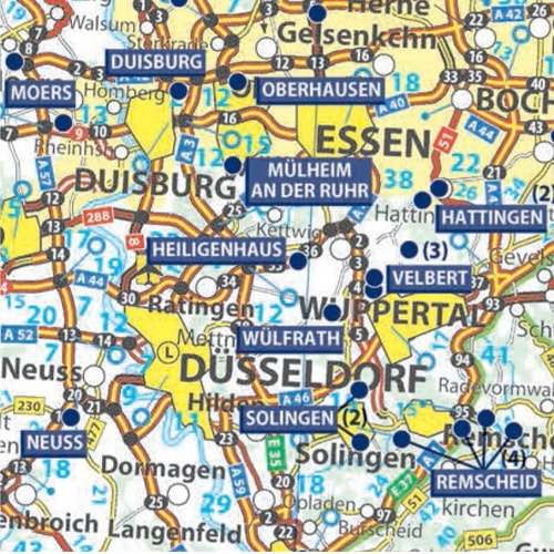 Carte ALLEMAGNE Aires de CC gratuites
