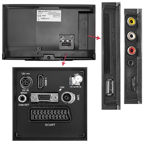 Tlvision LED HD T2 S2 55cm compatible satellite