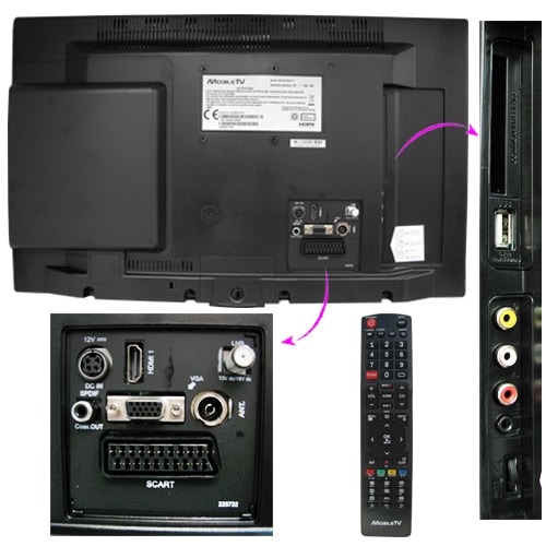 TV HD T2 LED 55cm Satellite intgr Fransat