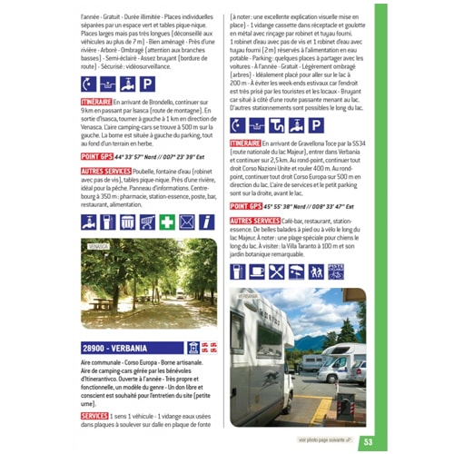 Guide ITALIE Aires de Camping-car Gratuites
