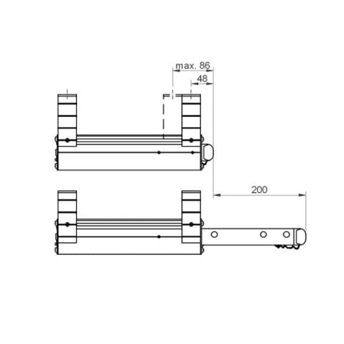 Marchepied manuel THULE Slide-Out 400 