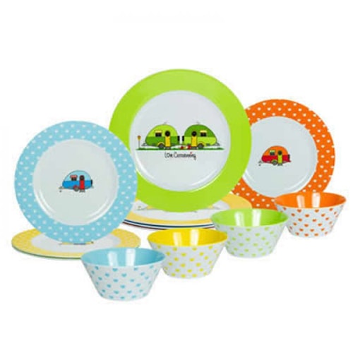 Set de picnic Mlamine Love Caravaning