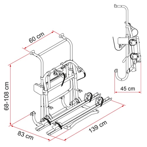 Porte vlos tlescopique LIFT 77 E-BIKE
