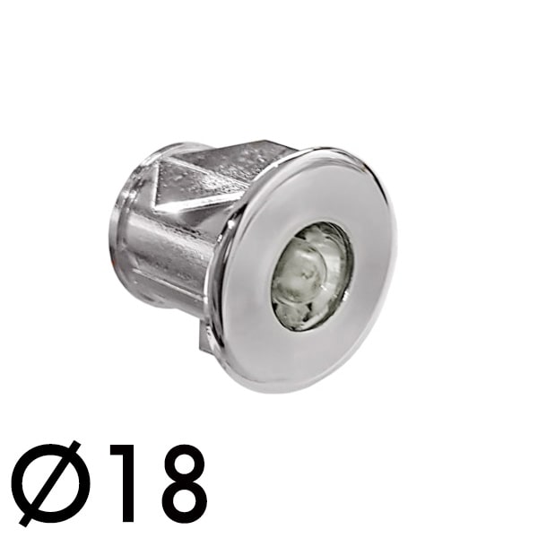 avis sur Mini Spot LED 12V 0,6W 18mm encastrable