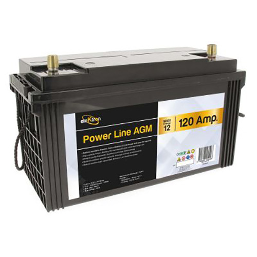 Batterie auxiliaire Power Line Gel 120 AH EZA camping-car, fourgon