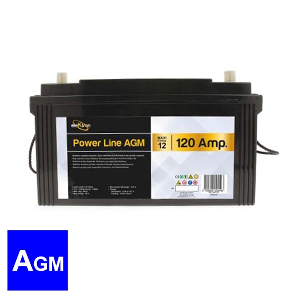 ▷ Batterie au Plomb AGM 12V 120Ah Énergie Solaire Bateaux Caravanes
