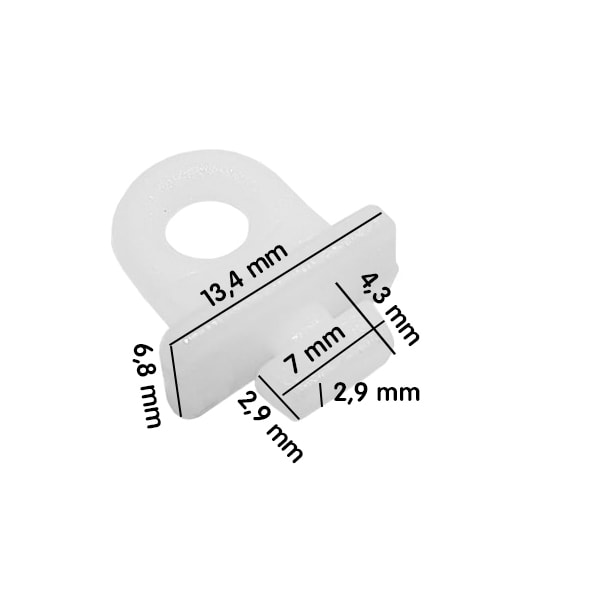 Rails rideaux et rideaux de cabine - GLISSEUR POUR RAIL RIDEAU EN C - PAR  100 pour camping-car et ca