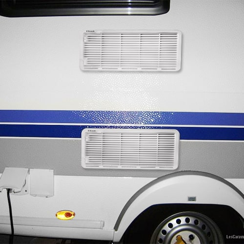 Grille D'aération De Réfrigérateur Pour Camping-car Thetford - Dimensions 483 X 186 Mm - Matériau ABS Blanc - Remplacement Pour Une Ventilation Optimale