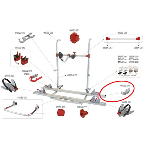 Embout de Rail PREMIUM FIAMMA Gris 