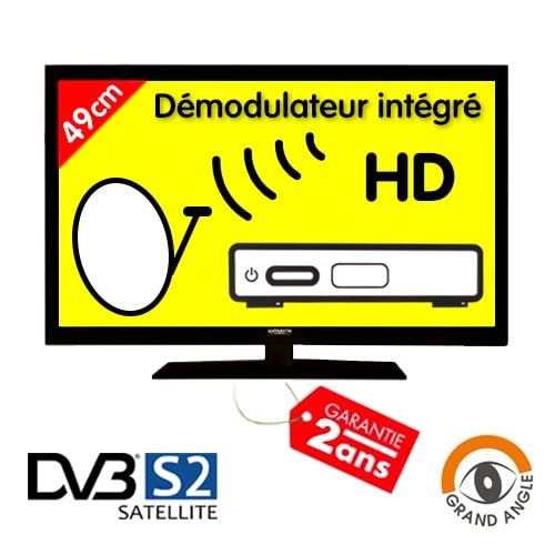 TV HD 49cm DVBT2 S2 compatible satellite 