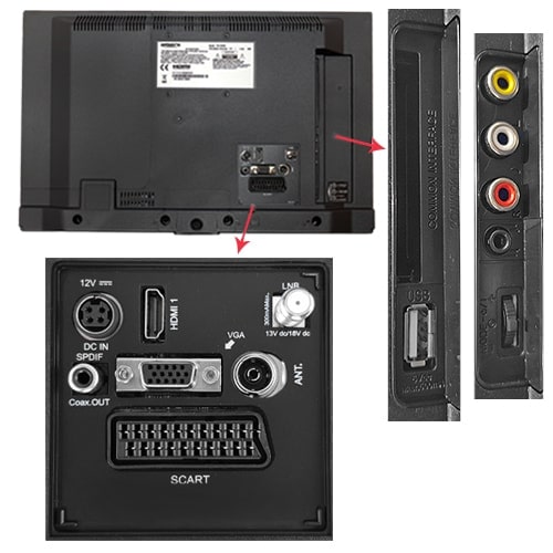 TV HD DVD 49cm DVBT2 S2 compatible satellite 