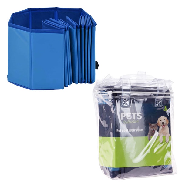 Piscine pliable pour animaux diam 80 x H 20 cm