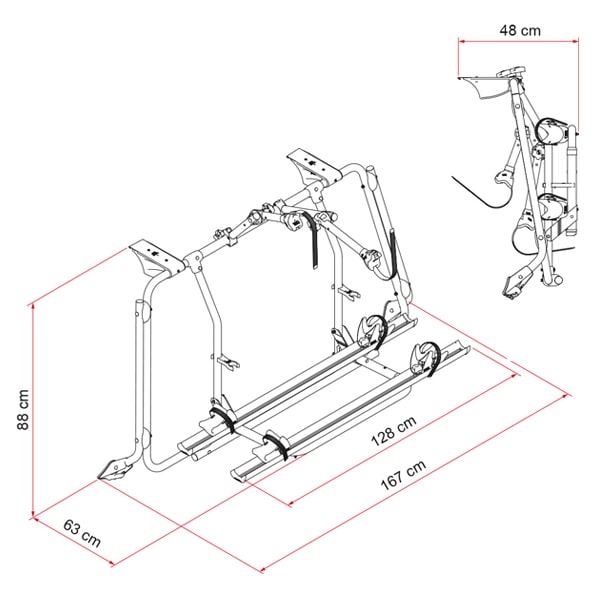 Porte-v�los Fiamma Carry-Bike PRO VW T5 